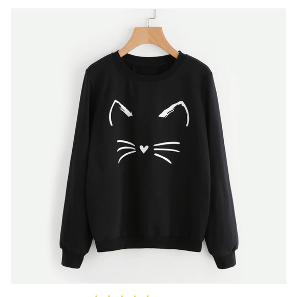 Cat Crewneck Sweatshirt - Picture 1 of 4